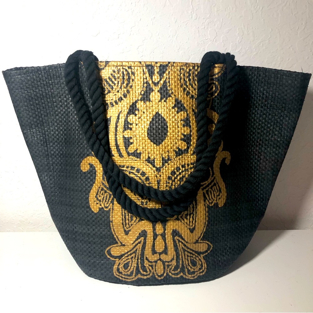 Nwot Laura Geller Straw Tote